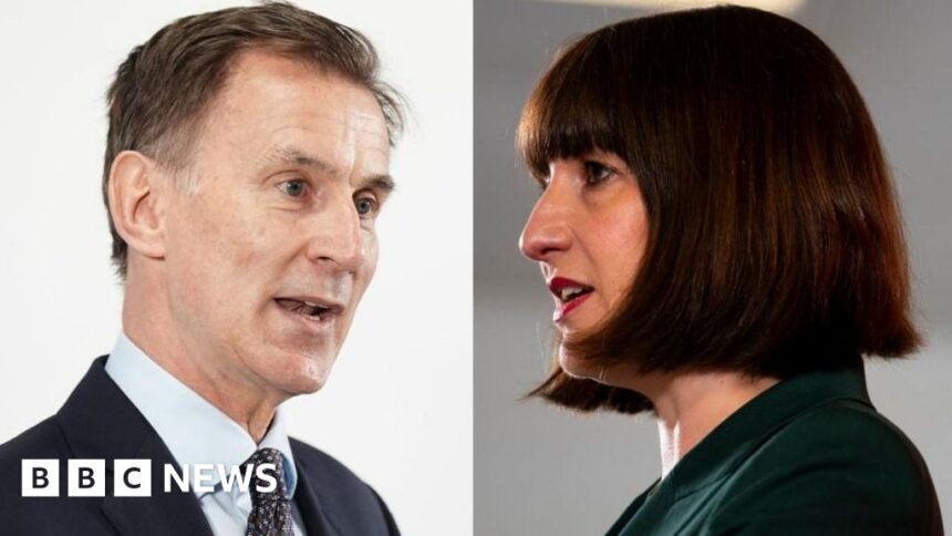 Jeremy Hunt and Rachel Reeves in election battle over tax cuts