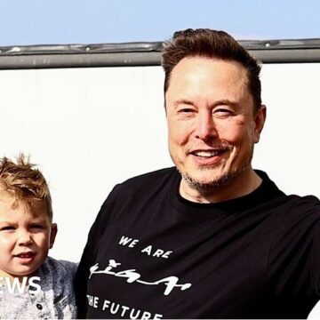 Elon Musk and son visit Berlin Tesla plant after pylon fire