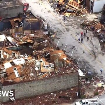 Oklahoma tornadoes: Aerial footage shows trail of destruction