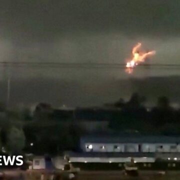 Watch: Moment tornado hits power lines in China