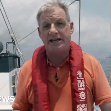 South China Sea: BBC on board Philippine ship hit by Chinese water cannon