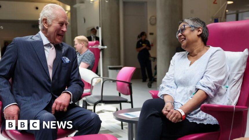 Watch: King Charles smiles on arrival at cancer centre as he returns to public duties