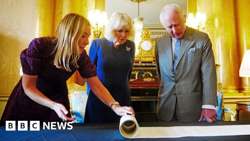 King’s official Coronation scroll is first without animal skin