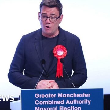 Andy Burnham ‘ready to fight harder’ as re-elected Manchester mayor