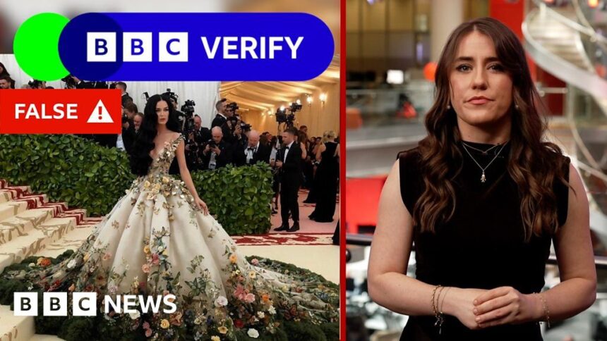 Met Gala: BBC Verify examines fake Katy Perry AI-generated image