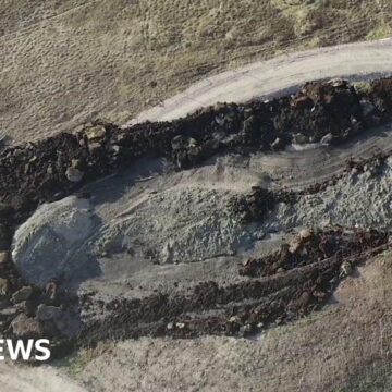 Footage shows landslide at Shetland wind farm