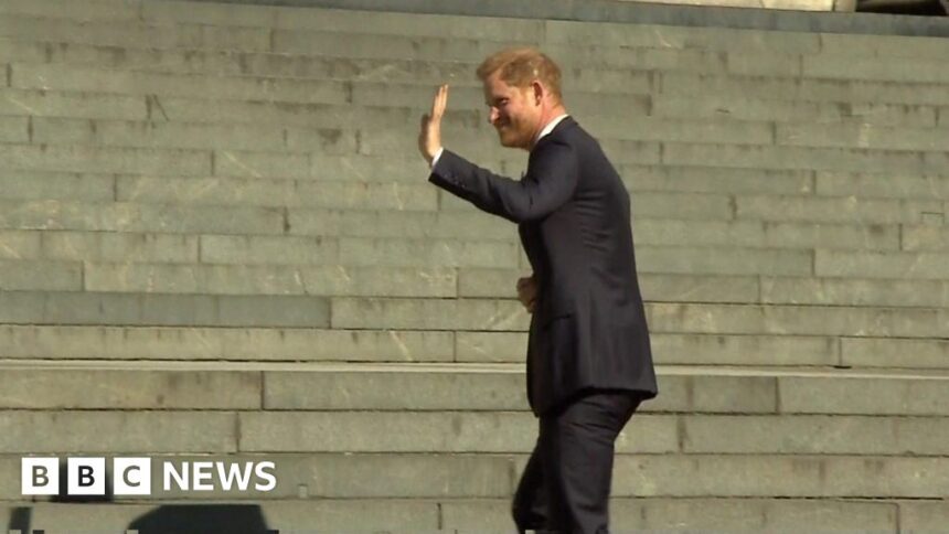 Watch: Prince Harry arrives at St Paul’s Invictus Games anniversary service