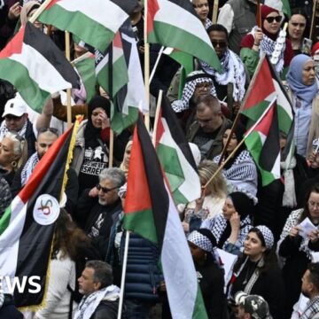 Thousands protest against Israel at Eurovision