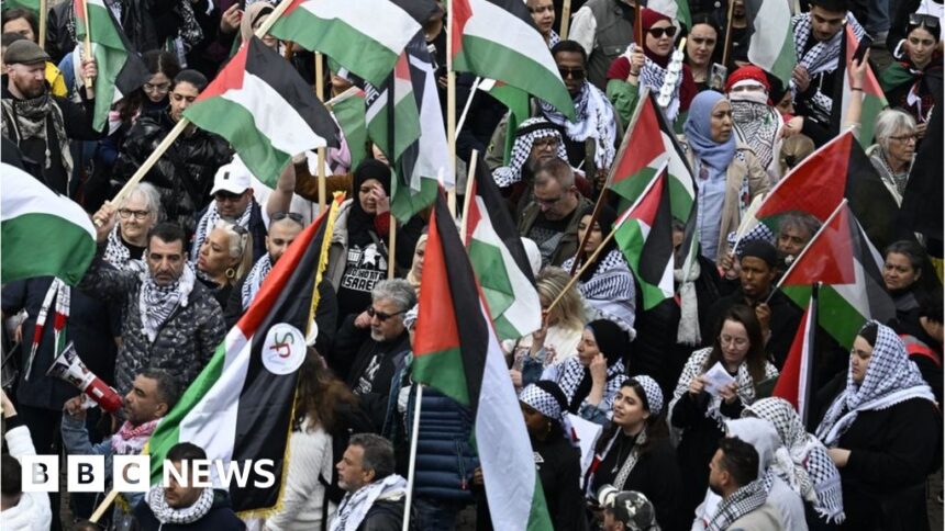 Thousands protest against Israel at Eurovision