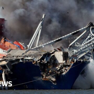 Baltimore bridge blown up in controlled demolition