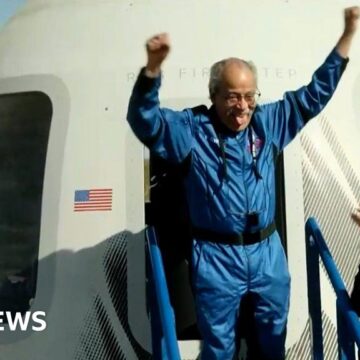 Decades after training, 90-year-old finally goes to space on Blue Origin flight