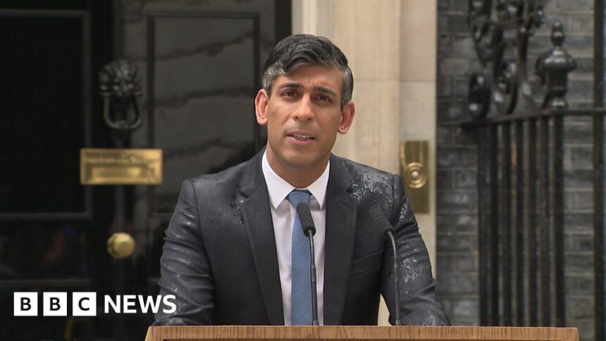 Moment Prime Minister Rishi Sunak calls general election