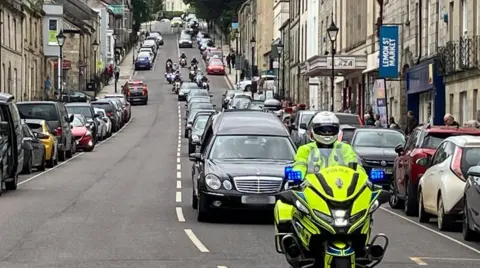 PA Jim Henderson's funeral cortege