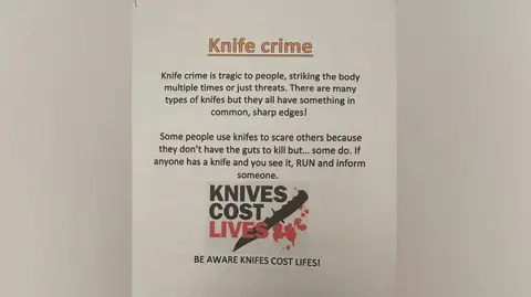 Anti-knife crime poster by Ethan