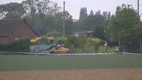 Jake Zuckerman Scene of the crash in a field off Langrick Road, Coningsby