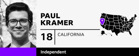 GFX showing Paul Kramer, 18, from California