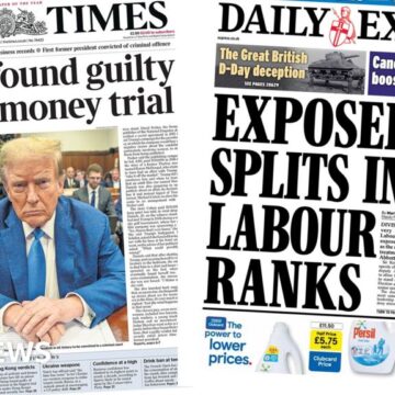 ‘Trump found guilty’ and ‘splits in Labour ranks’