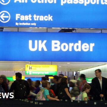 Net migration to UK fell 10% last year, ONS figures show