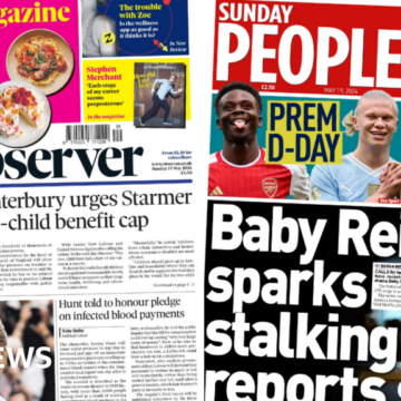 The Papers: Archbishop's plea to Starmer and stalking hotline calls soar