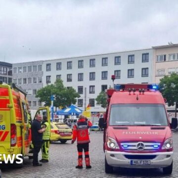 Several injured in German market square