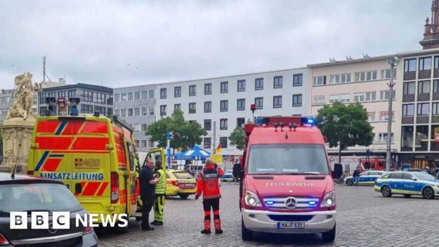 Several injured in German market square