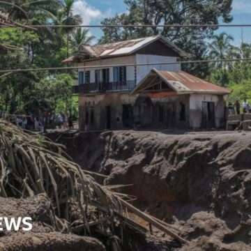 Cold lava sweeps villages near volcano, killing 37