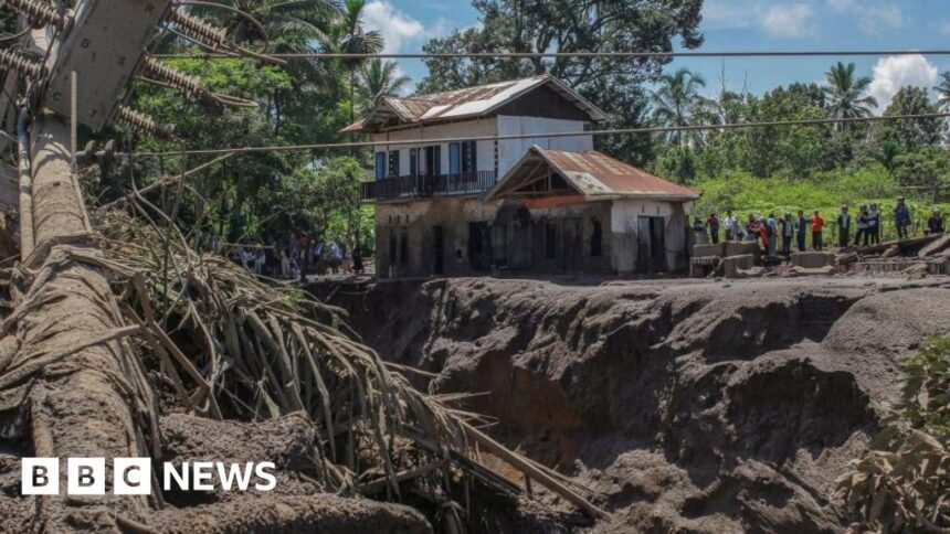 Cold lava sweeps villages near volcano, killing 37