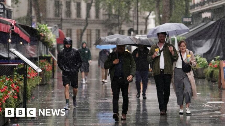 Amber warnings issued for heavy rain and flooding