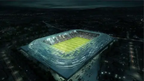 GAA Casement Park artists' impression