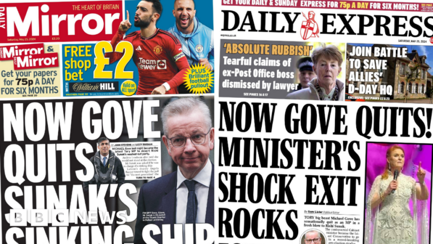 Gove quits ‘sinking ship’ and exit rocks Tories