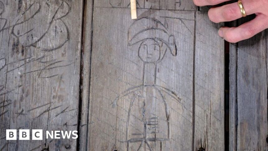 Soldier graffiti may show Napoleon hanged – castle