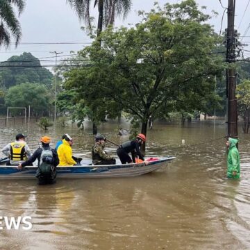 River levels rise in flood-hit Brazilian state