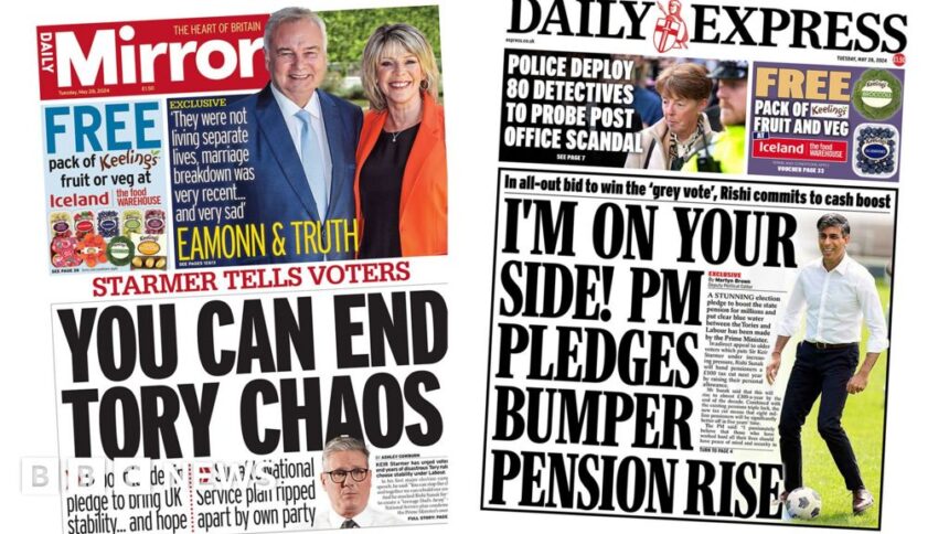 ‘End Tory chaos’ and ‘PM’s pensioner tax cut’