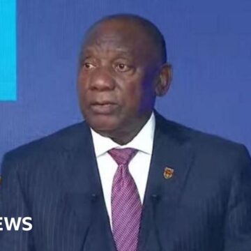 South Africa’s Cyril Ramaphosa faces up to poor ANC election result
