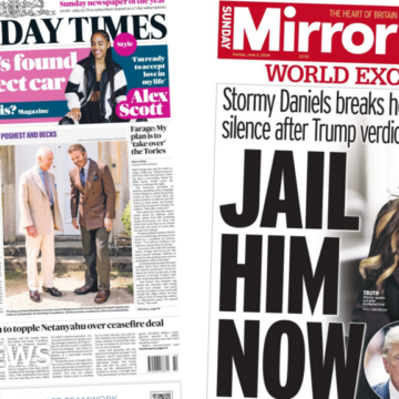 ‘Labour offers MPs peerages’ and ‘Jail Trump now’