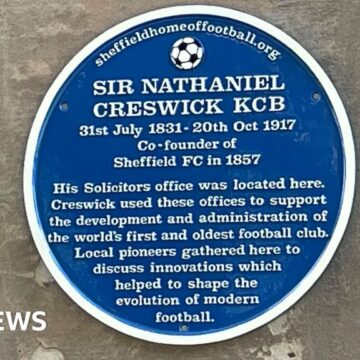 Football rules pioneer in blue plaque tribute