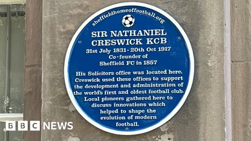 Football rules pioneer in blue plaque tribute